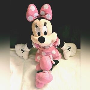 Disney 18" MINNIE MOUSE Plush Pink Polka Dot Dress Stuffed Animal Doll Toy nwt